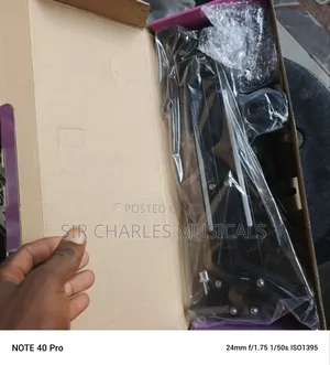 Adjustable Table Mic Stand With Phone Stand and Light