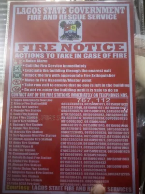 Fire Notice Sign