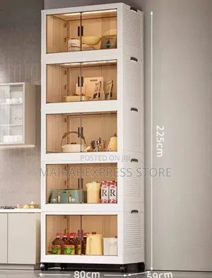 6 Layer Foldable Multipurpose Storage With Wheel