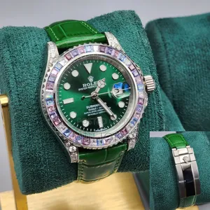 Photo - Oyster Perpetual Green Leather Watch