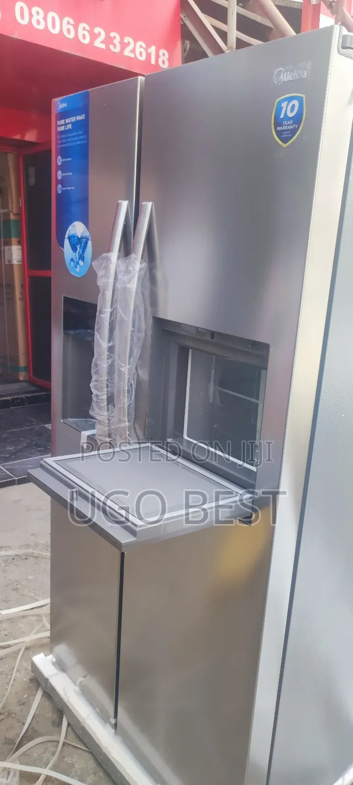 Midea Side by Side Fridge Ice Cube Water Dispenser and Bar