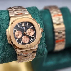 Quality PATEK Rose Gold Chrono Watch