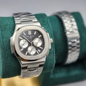 Quality PATEK SILVER CHAIN Chrono Watch