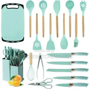 19 PCS Silicone Spoon Set With Chopping Board