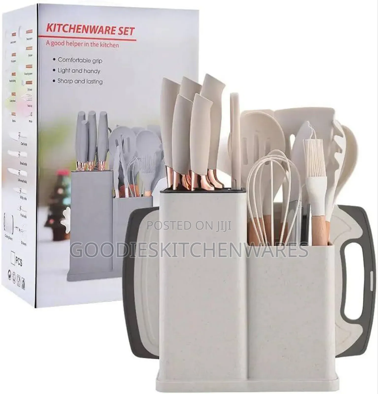 19 PCS Silicone Spoon Set With Chopping Board