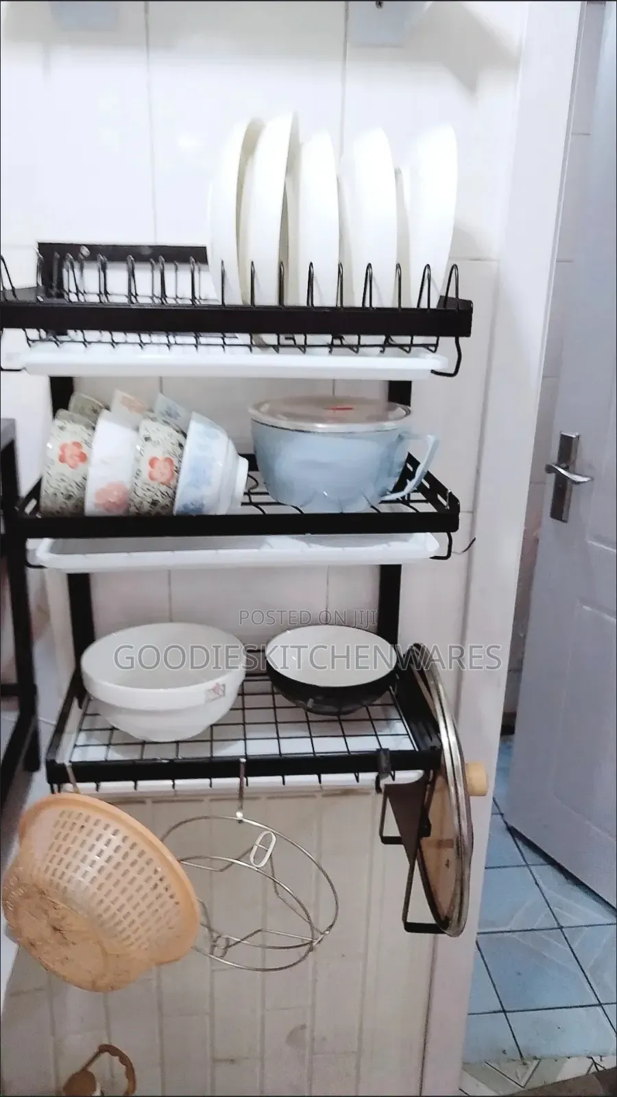 Wall Mounted Plate Rack (3 Layers)