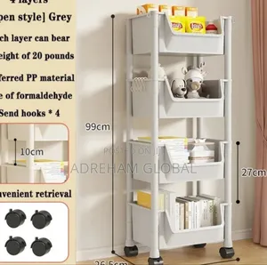 Photo - Kitchen/Room Storage Shelf 4 Layers