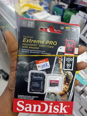 Photo - Original San Disk Extreme 64gb Memory Card With Adapter