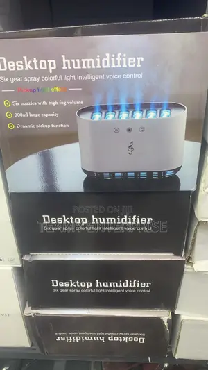 Desktop Humidifier Diffuser With Colourful RGB Light Voice C
