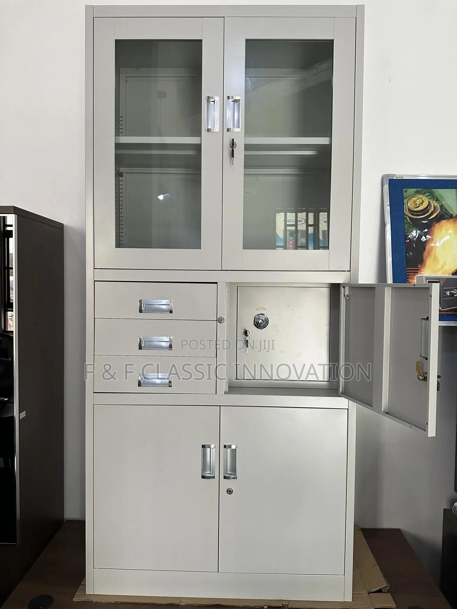 Steel Office Cupboard With Safe Box