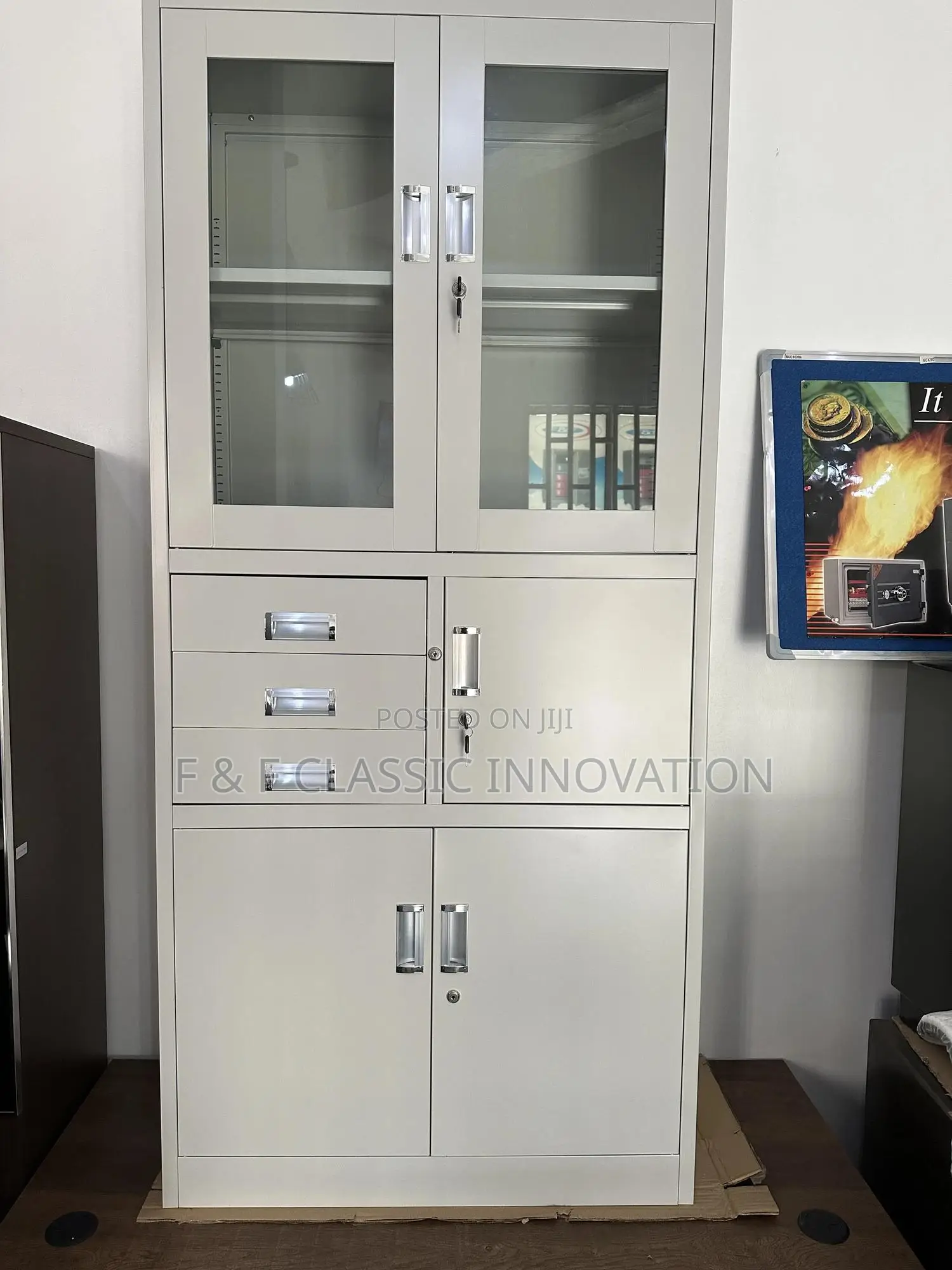 Steel Office Cupboard With Safe Box