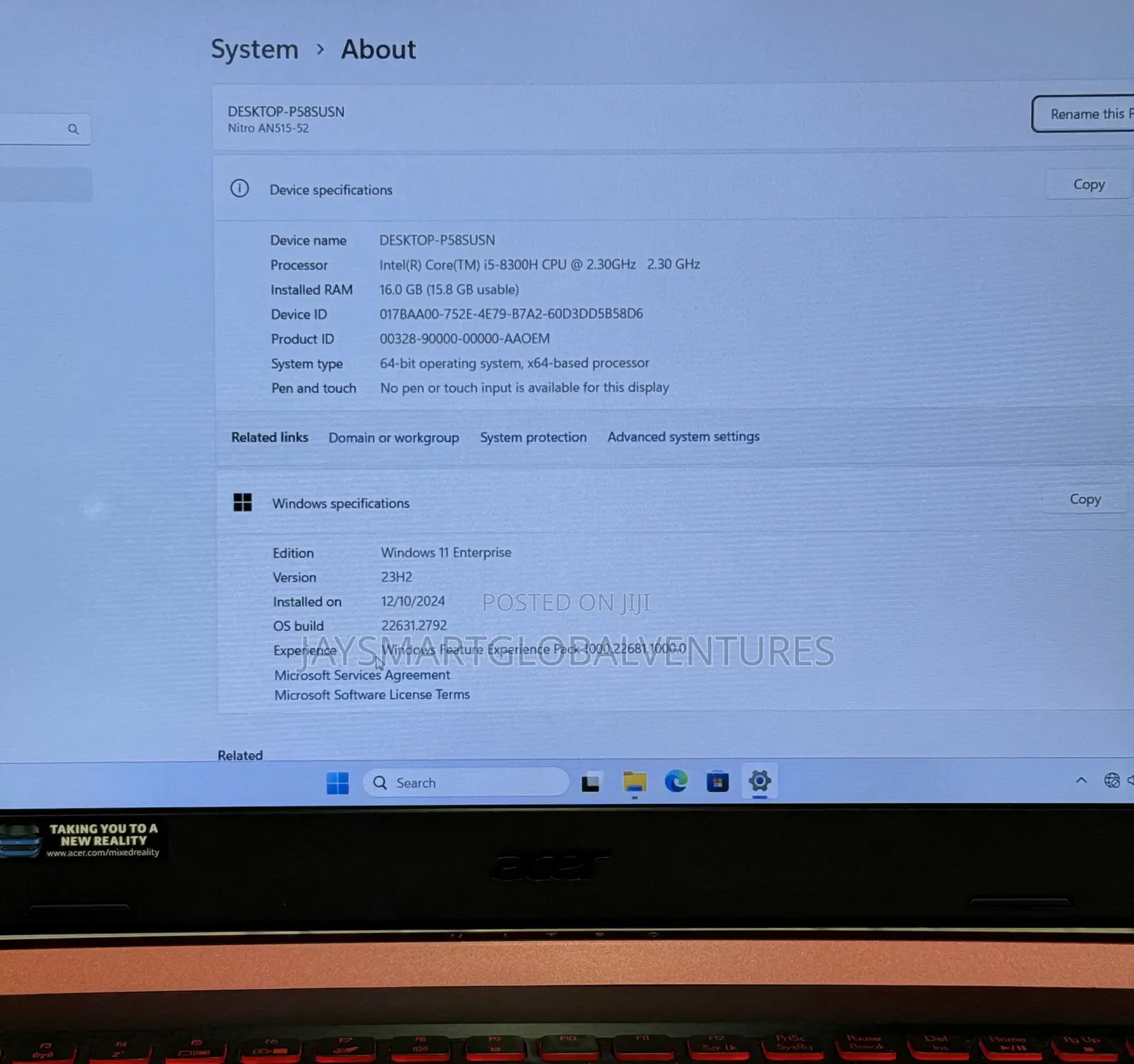 Laptop Acer Nitro 5 16GB Intel Core i5 HDD+SSD 1T
