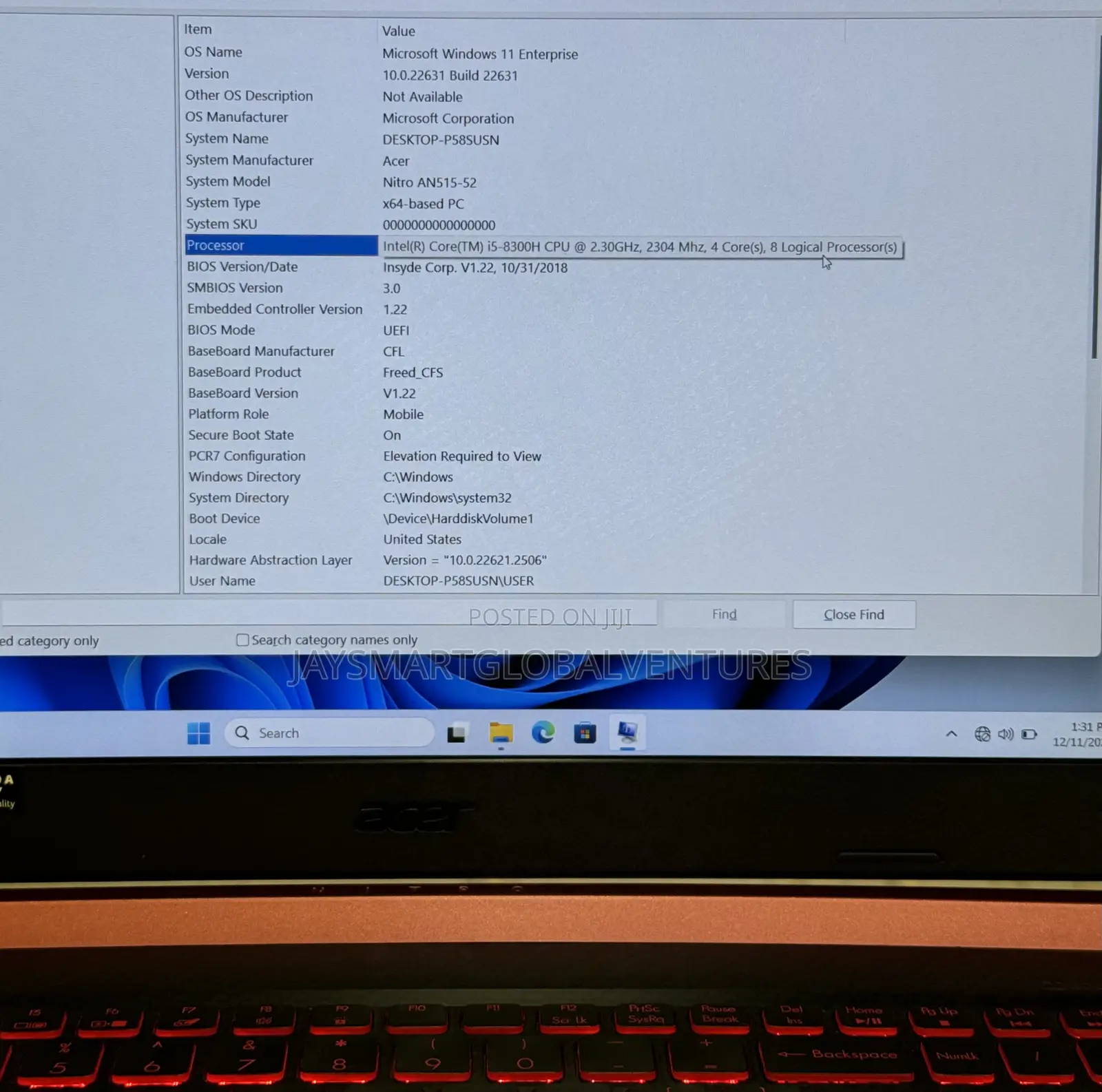 Laptop Acer Nitro 5 16GB Intel Core i5 HDD+SSD 1T