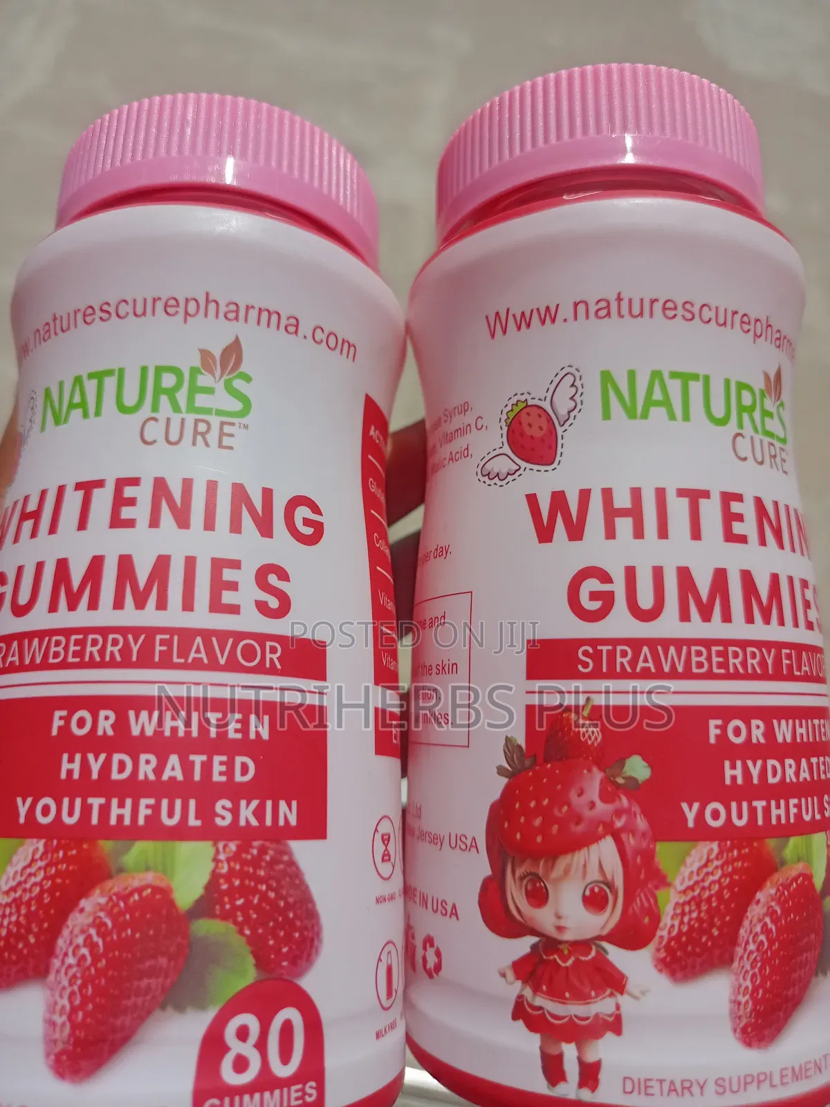 Natures Cure Whitening Gummies Increase Skin Tone Firmness