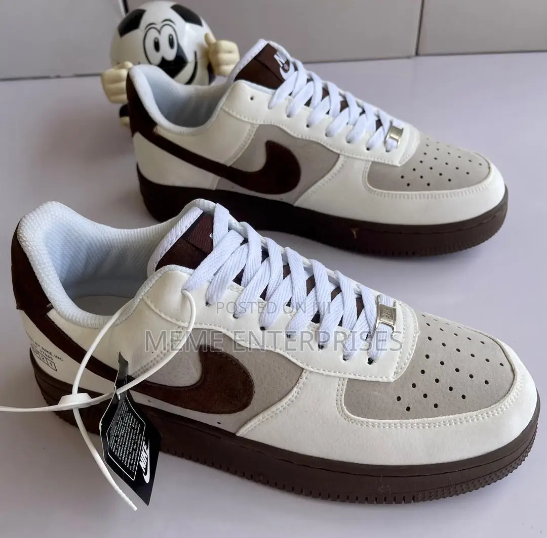 Brown and White Sneakers