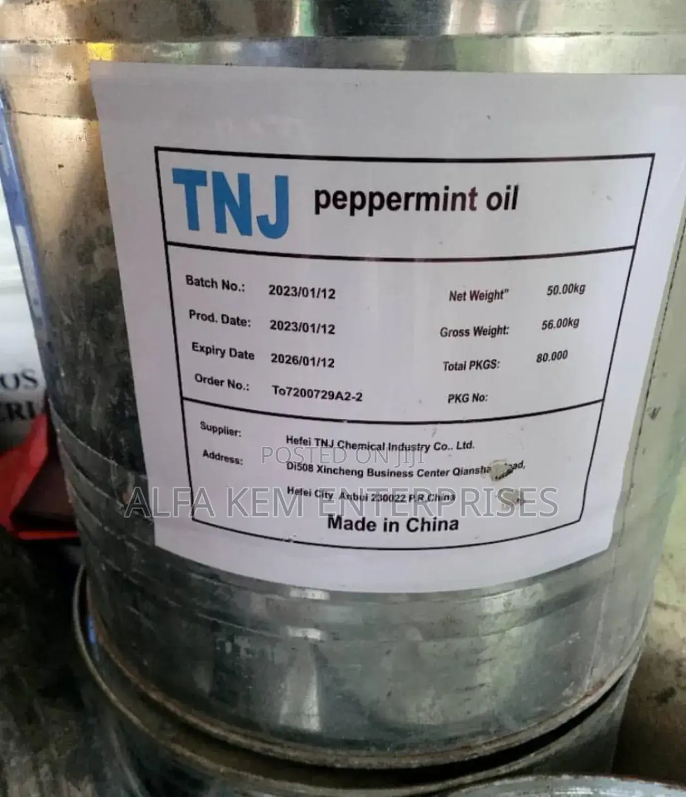 Peppermint Oil (Drum)