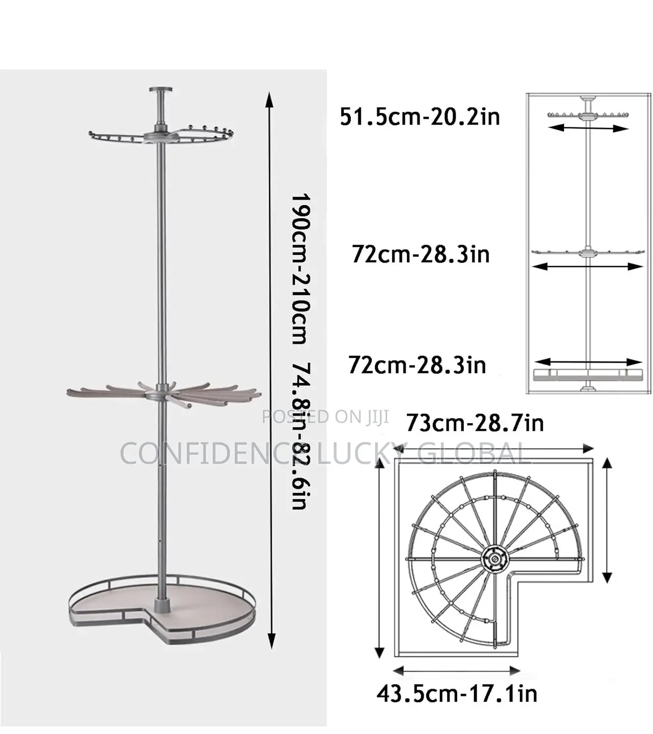Wardrobe Corner Swivel Hanger
