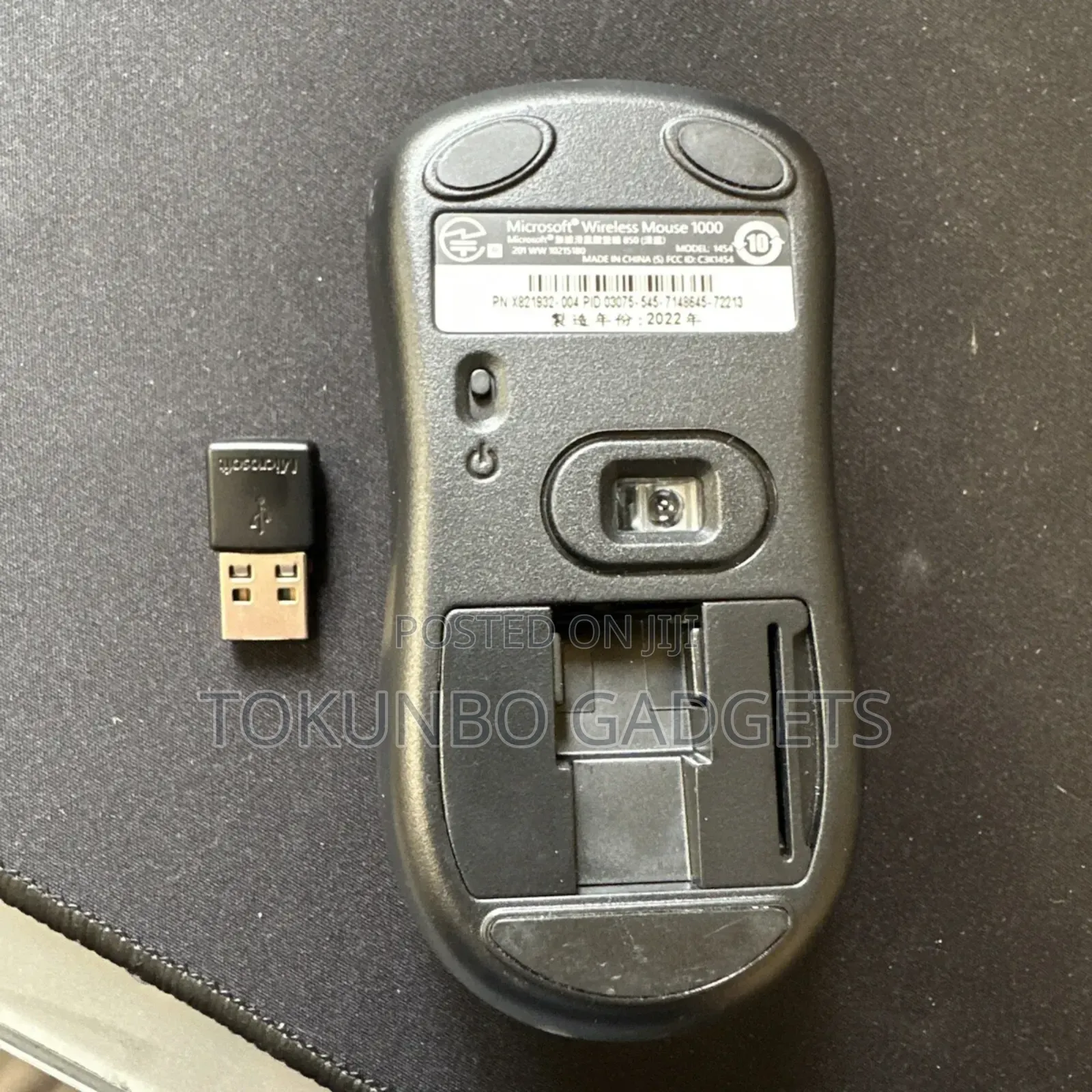 MICROSOFT Wireless Mouse 1000 Model 1454 W/ USB Receiver