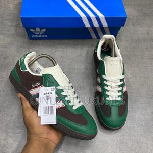 adidas gazelle silver green womens adidas Samba Xlg Shoes - Kids - Collegiate Green / White / Gum main image 1