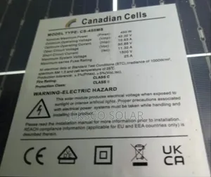 Canadian Cells Solar Panel 450watts Half Cut.