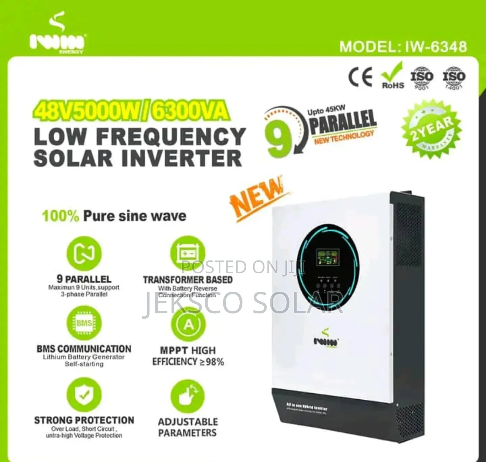 Iwin Solar Transformer Base Inverter 6kva 48v