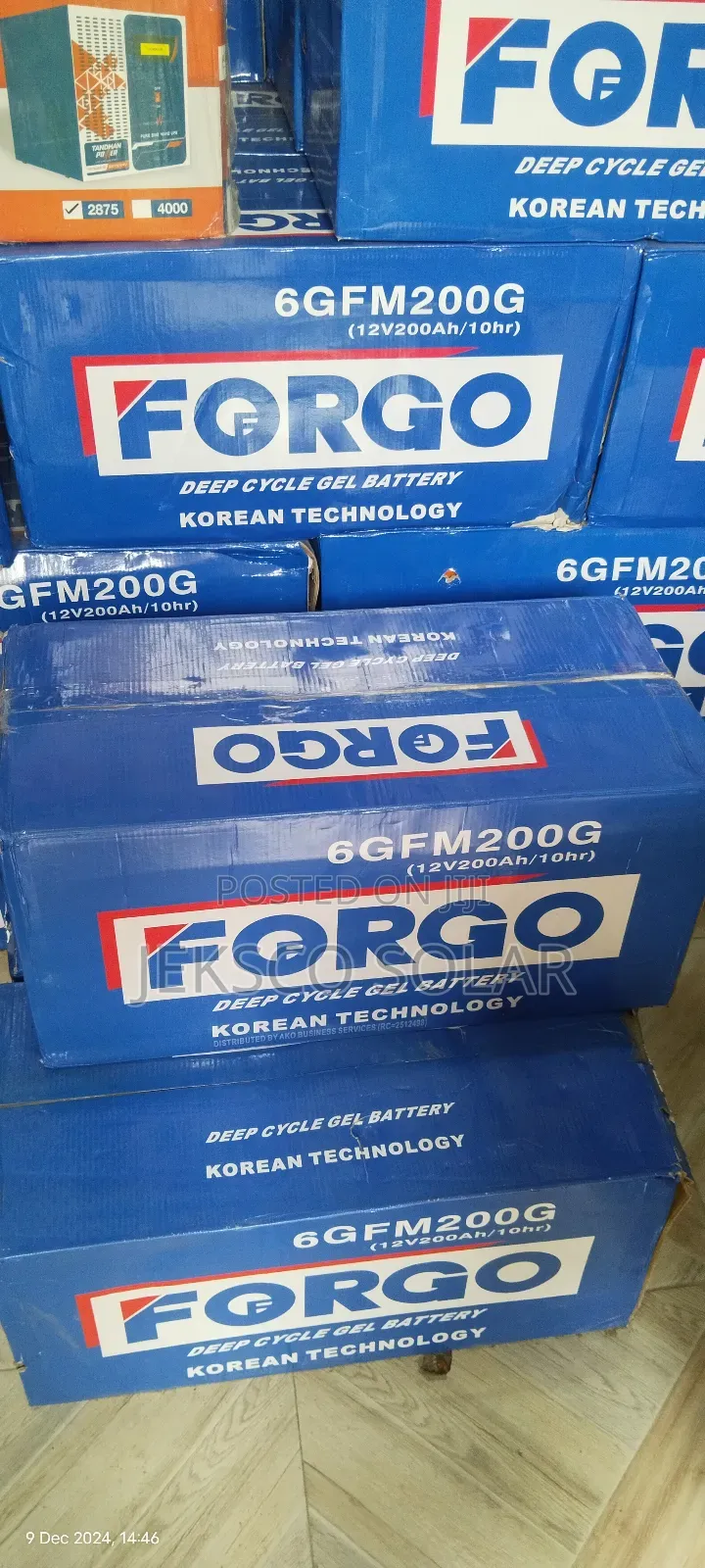 Forgo Deep Cycle Gel Battery 200ah, 12v.