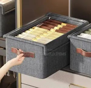 Collapsible Storage Cloth Organizer With Waterproof Lid