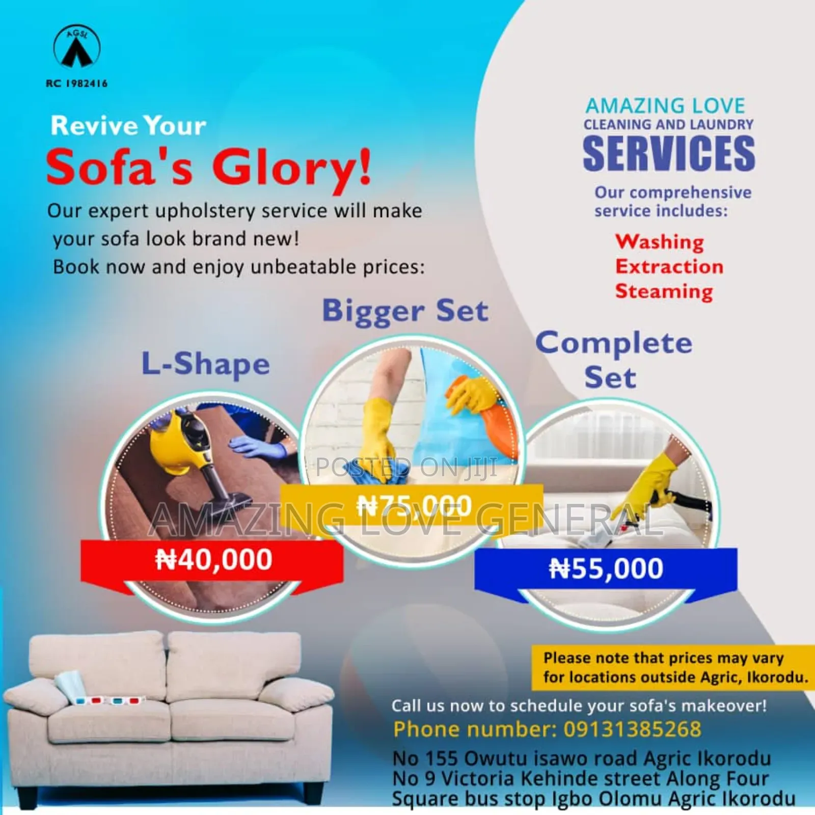 Revive Your Sofa's Glory ( Upholstery Cleaning And Others)
