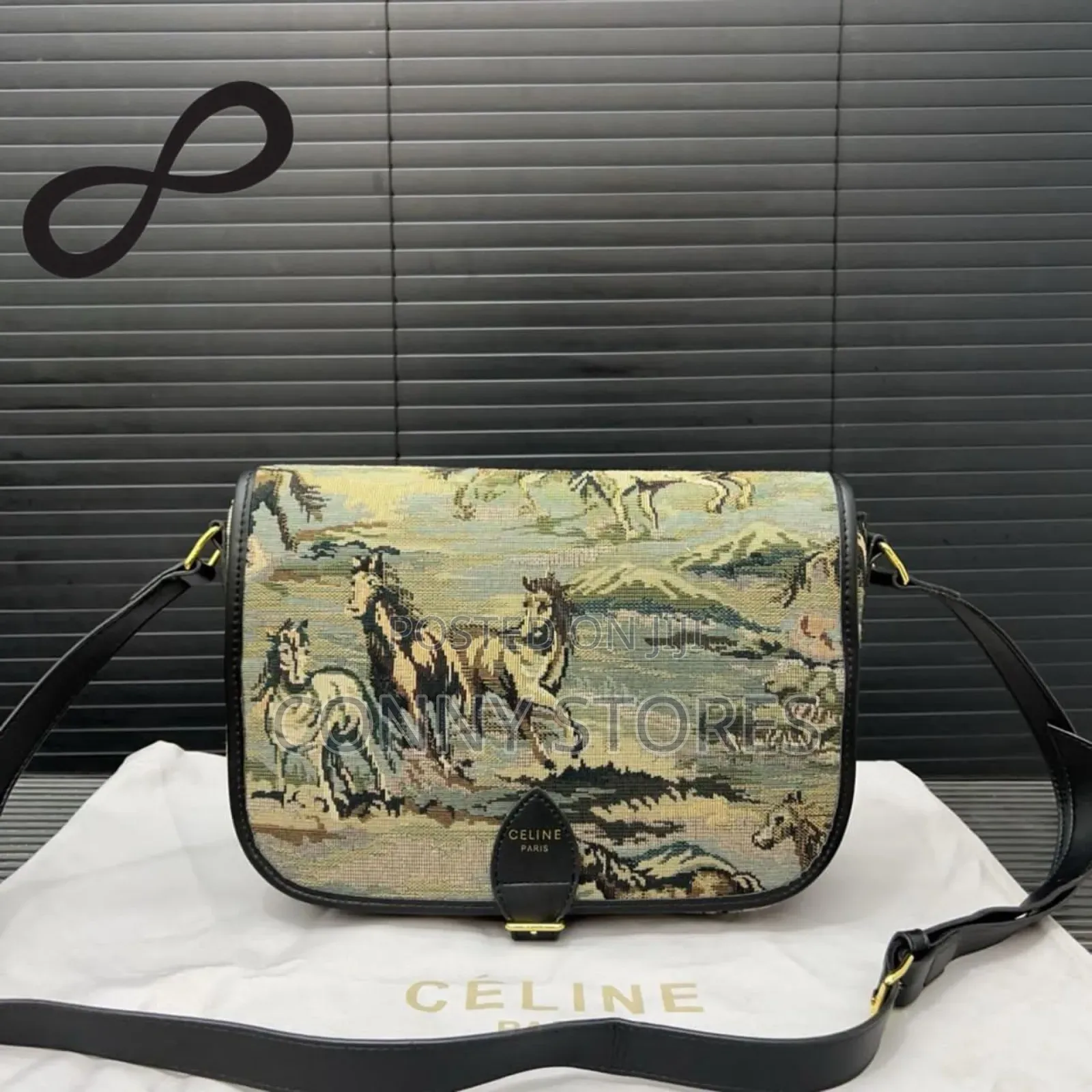 Premium Celine Horse Tapestry Messenger Bag