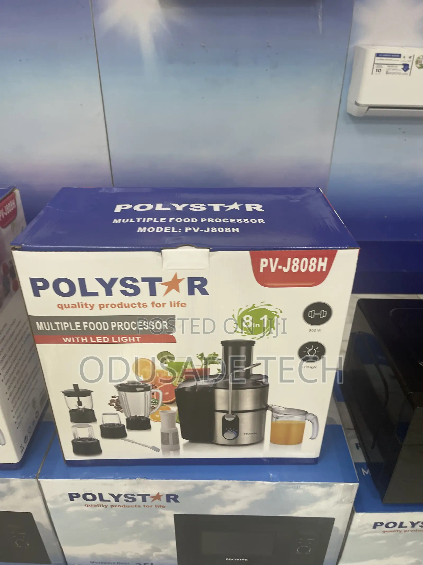 Hassle Free Polystar 8 in 1 Multiple Food Processor Pv J808H