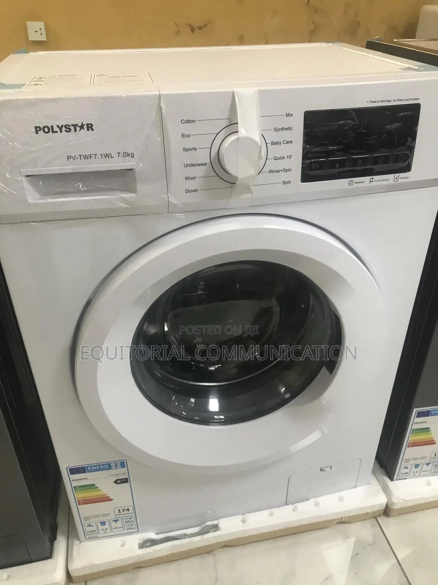 Polystar 7.0kg Front Load Design Washing Machine