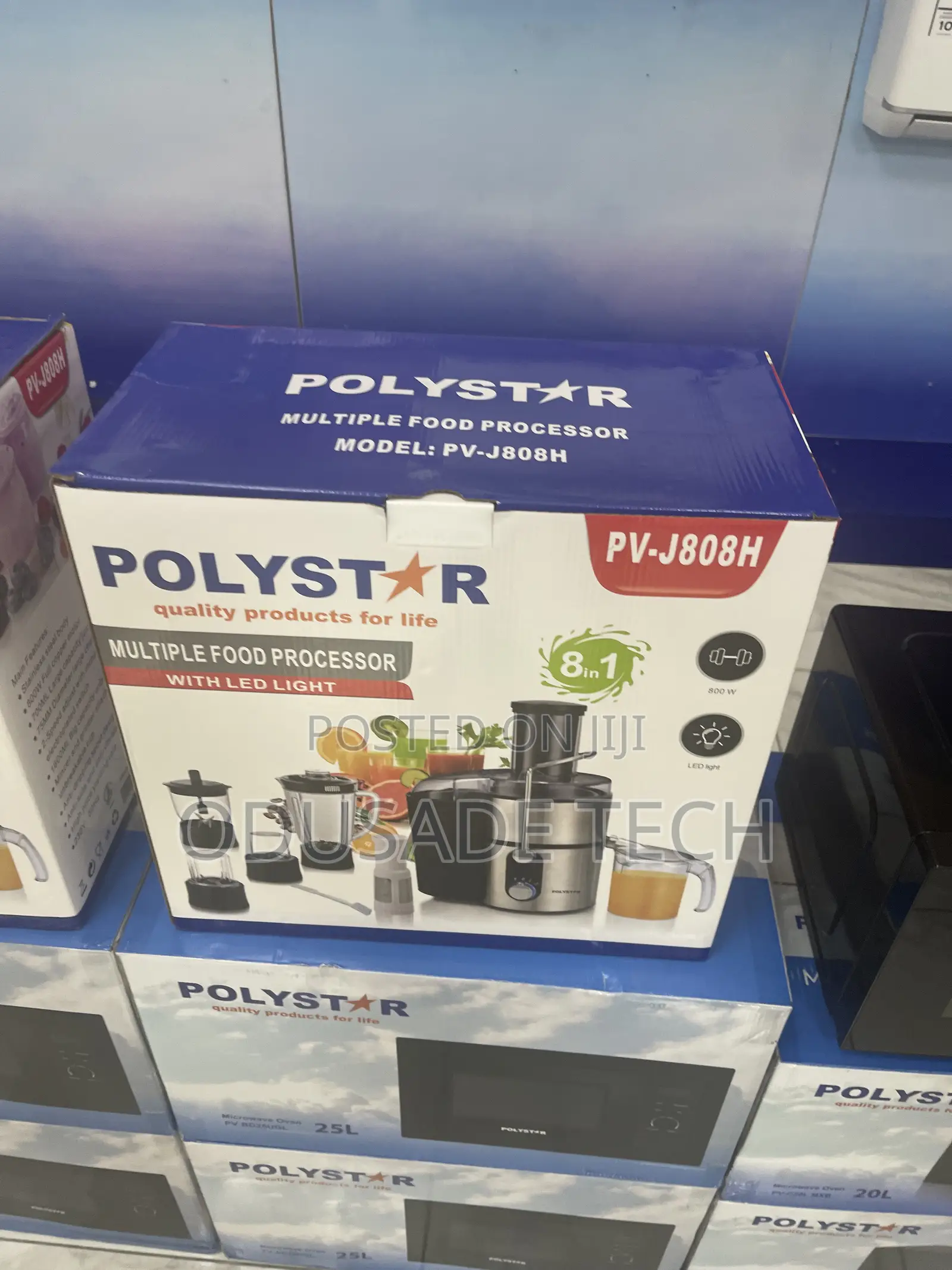 Slim Prep Polystar 8 in 1 Food Processor Pv J808H