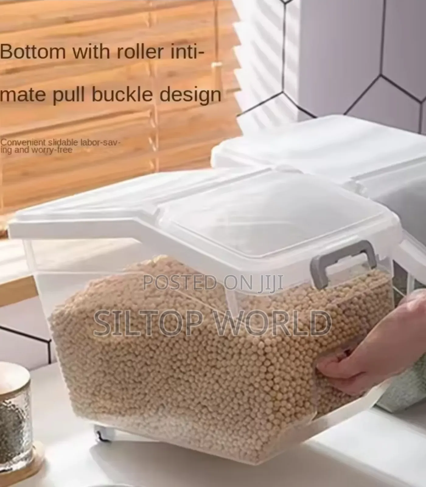 30L Food Storage Container With Measurement Cup
