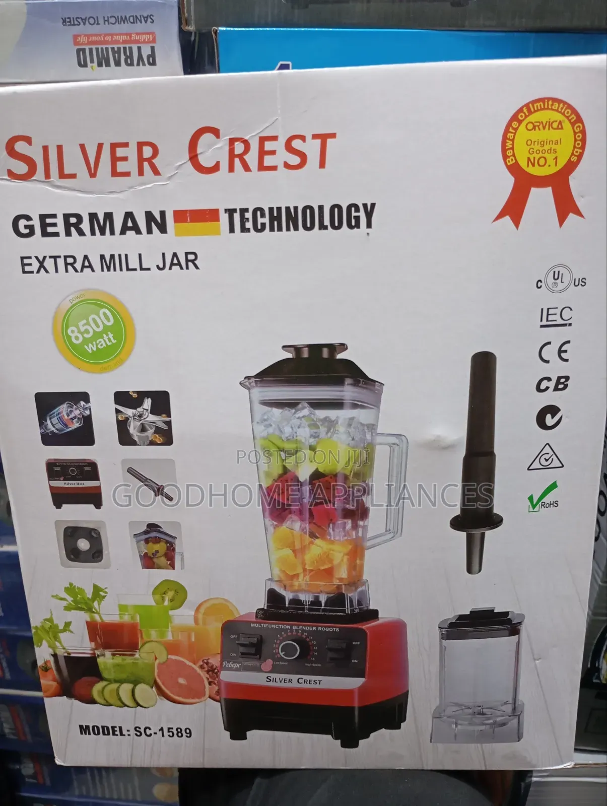 Blender With Extra Mill Jar 8500w