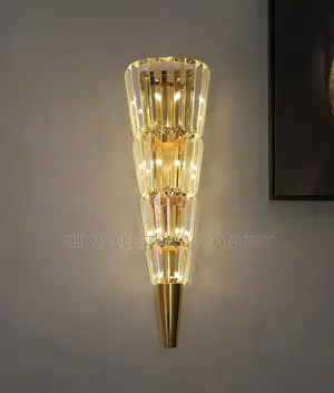New Creative Conical Deluxe Crystal Wall Lamp Study Corridor