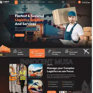 Logistics and Carrier Company Website, Land, Air, Sea