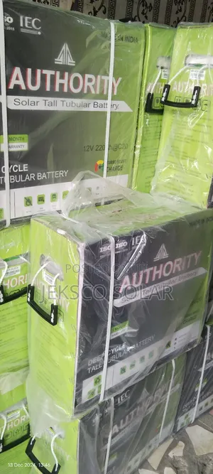 Authority Solar Tubular Battery, 220ah, 12v