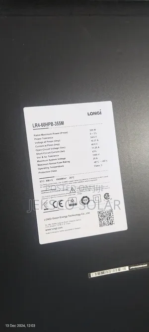 Longi Solar Panel, 355watts Half Cut.