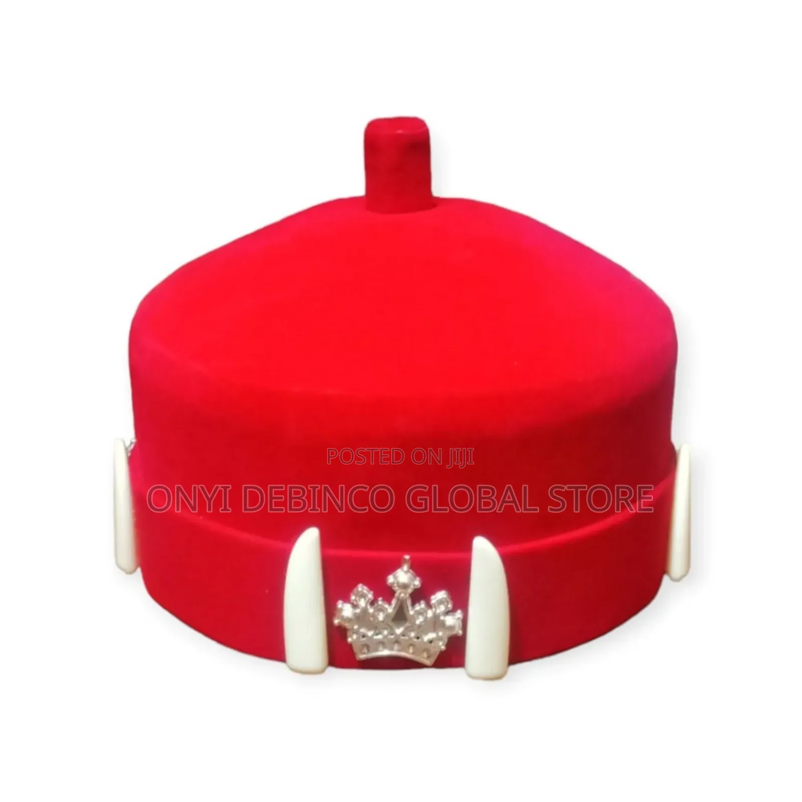 Royal Traditional King Igwe Red Cap and Ozo Cap
