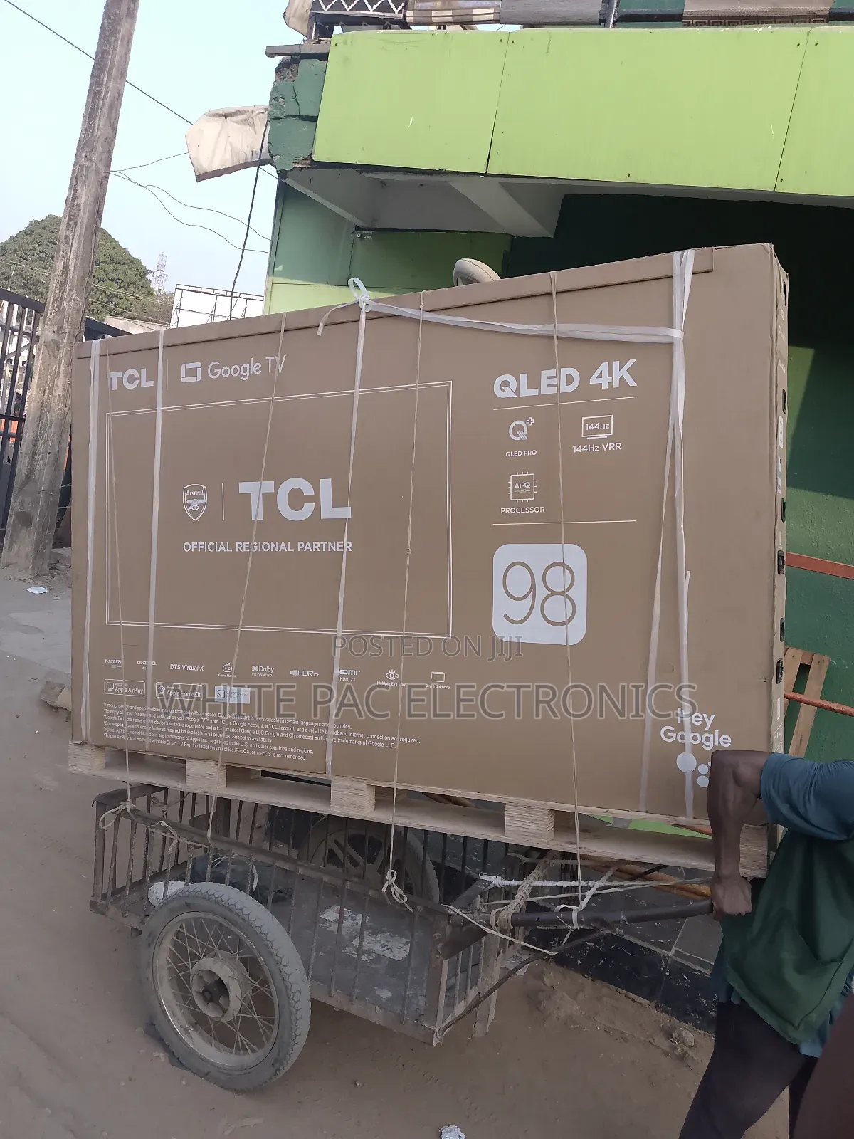 TCL Qled 98"Inch Smart Android Flameless TV High Definition