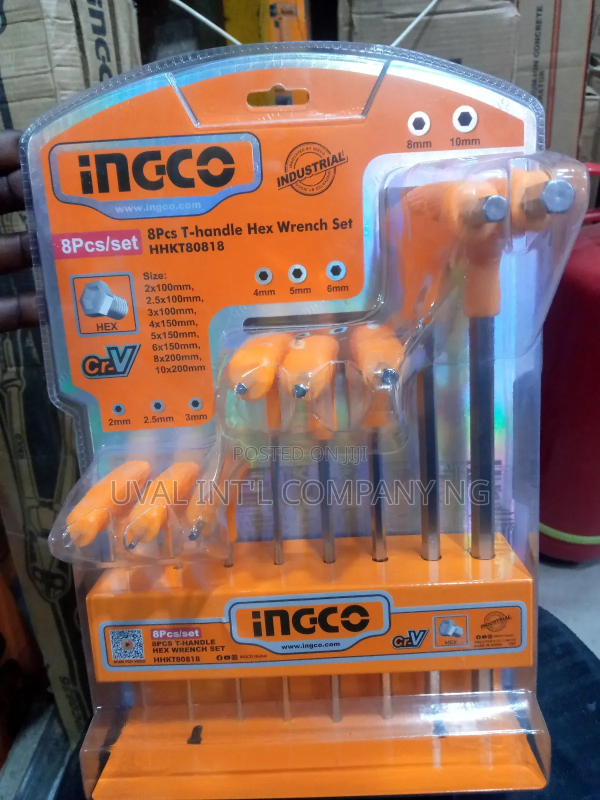 8pcs T-Handle Hex Wrench Set