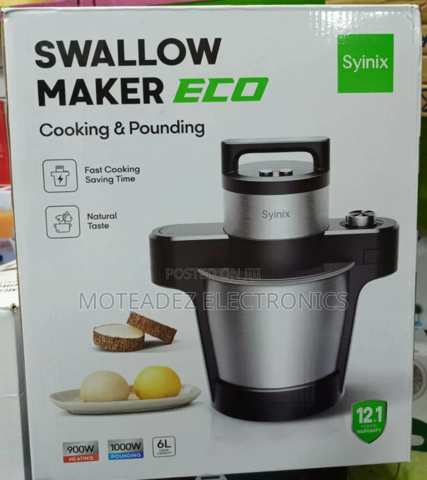 Syinix 6L Yam Pounder/Swallow Maker Eco and Food Processor