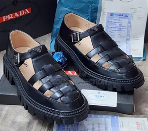 Photo - Men's PRADA Vintage Leather Buckle Sandals