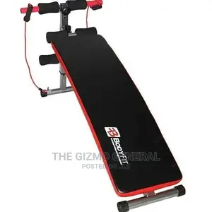 Curved Situp Bench With Dumbell And Rope