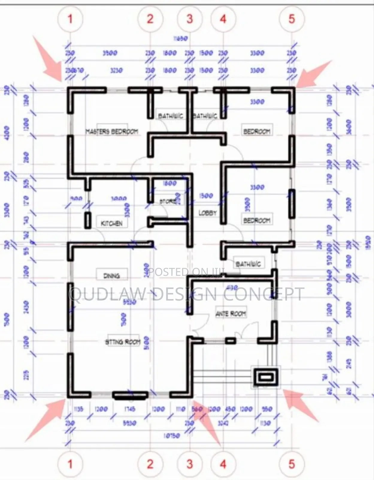 Full Architectural Design Plan, Section,Elevation, Roof Plan
