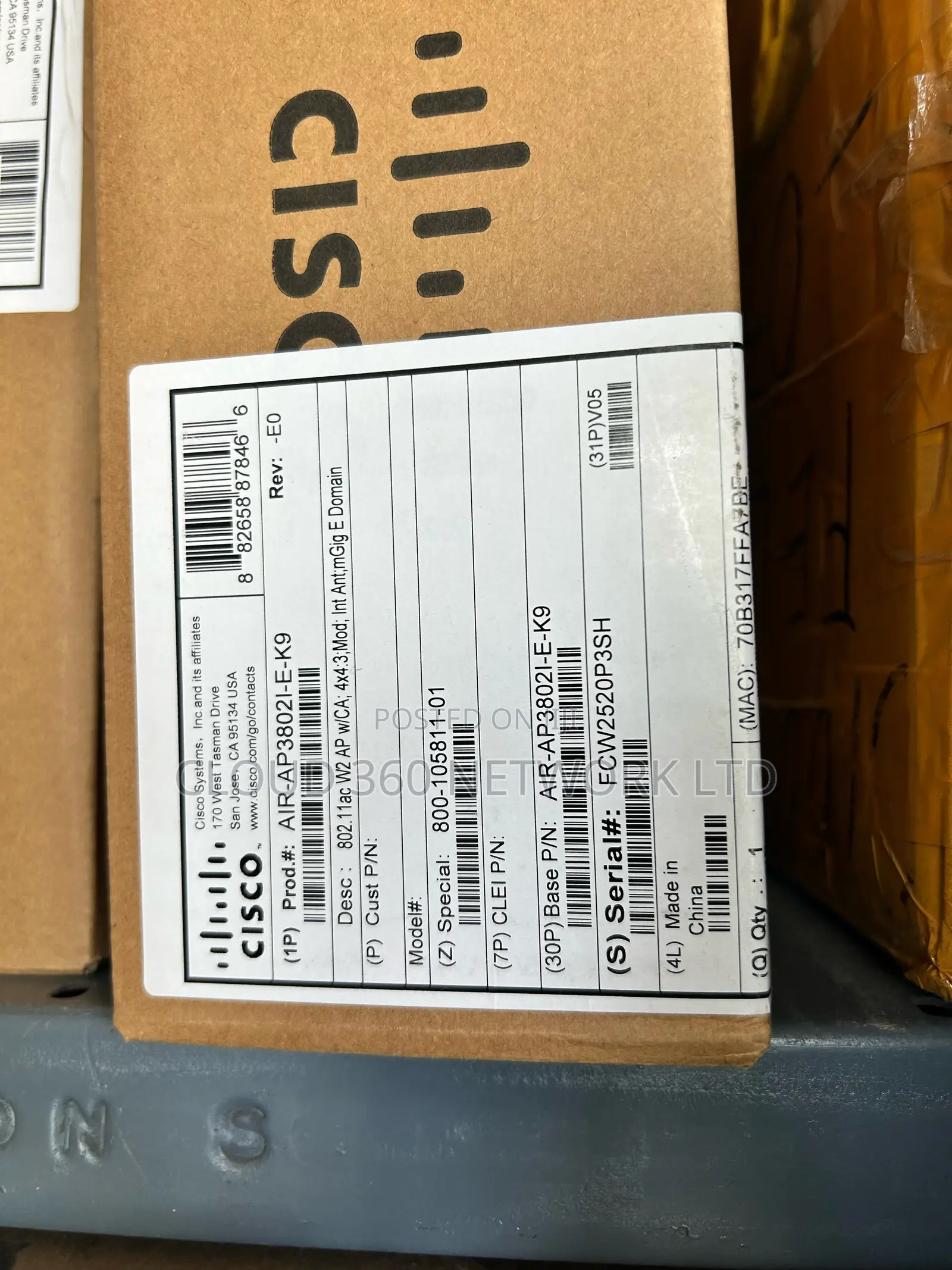 Cisco AIR-AP3802I-E-