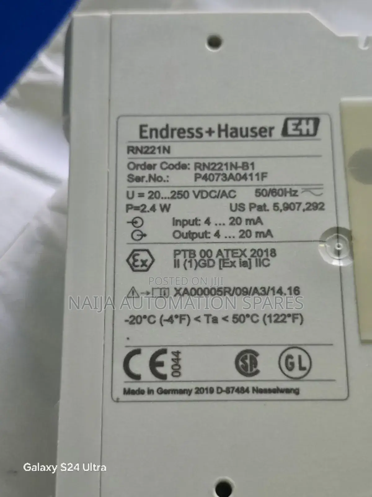 Endress Transmitter Supply RN221N