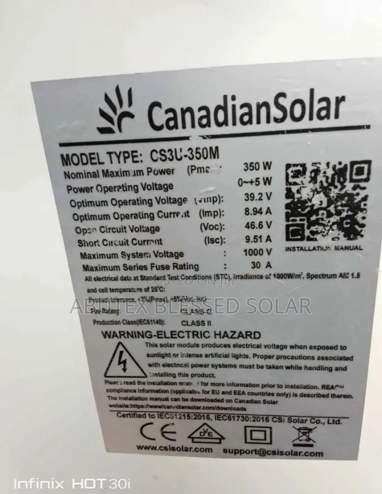 350wat Canadian Mono Solar Panel