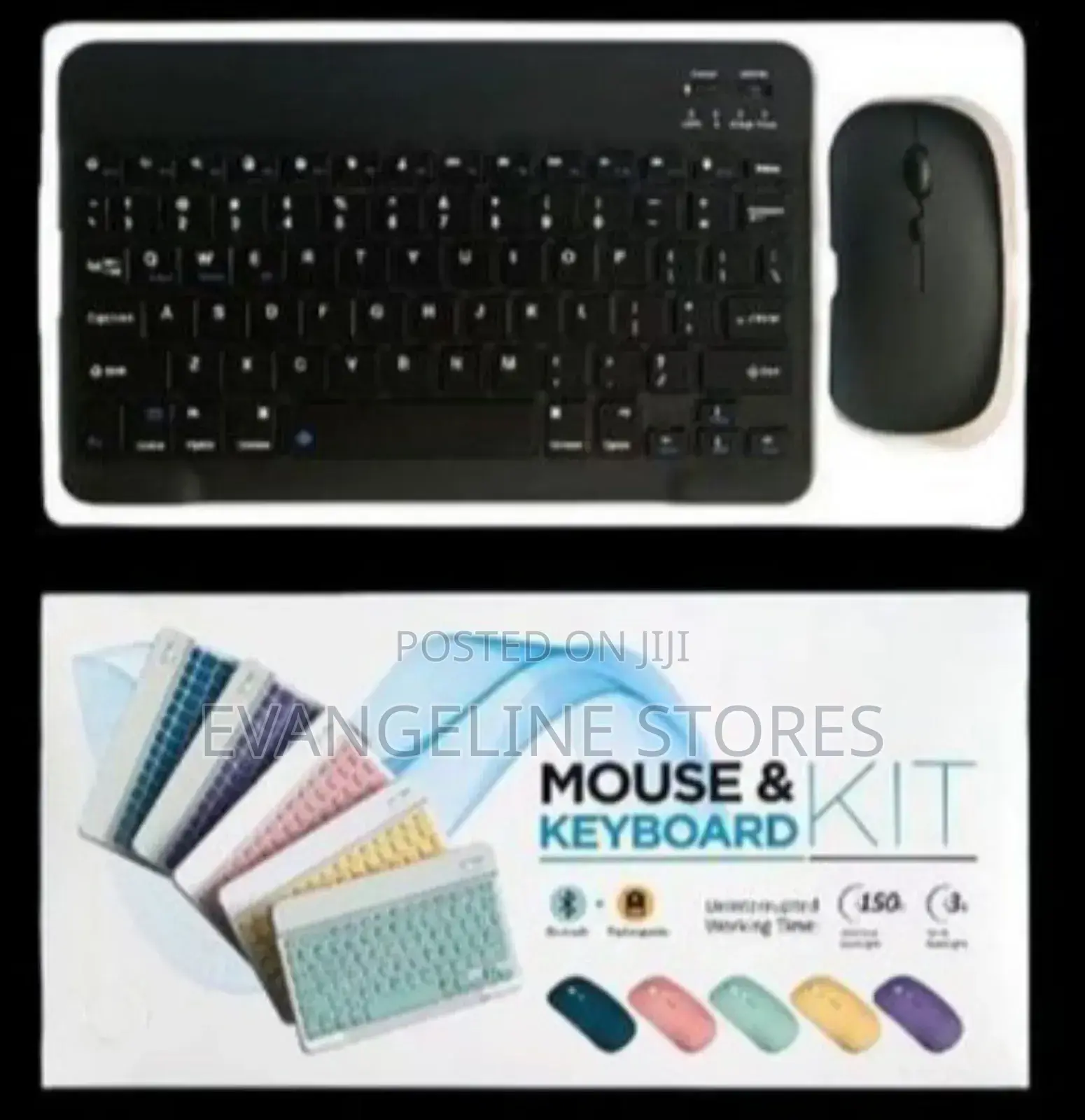 Portable Keyboard Kit Set With Bluetooth Mouse