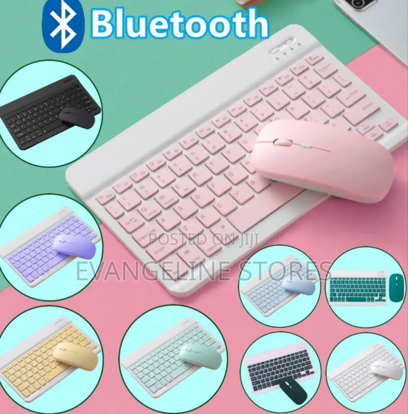 Portable Keyboard Kit Set With Bluetooth Mouse